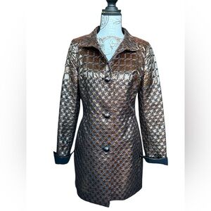 Carlisle NWOT Brown Fitted Button Up Coat Women’s US size 2